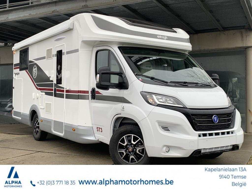 Elnagh Baron 573 Fiat 140pk Manueel, Caravanes & Camping, Camping-cars, Autres marques, Caméra de recul, Entreprise, Boîte manuelle