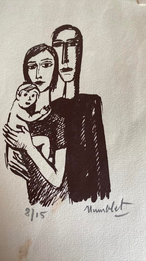 Ets humblet, Antiek en Kunst, Kunst | Etsen en Gravures, Ets, Gesigneerd, Ophalen