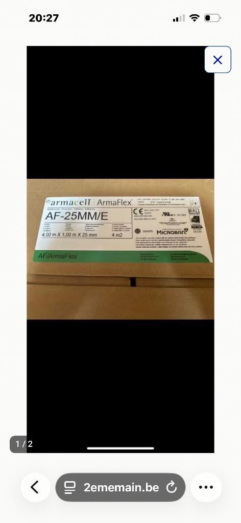 Lot armaflex neuf, Doe-het-zelf en Bouw, Isolatie en Afdichting, Ophalen, Nieuw