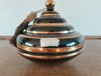 vintage bonbonnière van zwart Booms glas, Art Deco, Envoi
