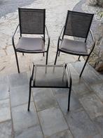 metalen tuinset + kussen, Tuin en Terras, Tuinstoelen, Ophalen, Metaal