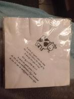 Servetten met koe 40x40cm, Ophalen, Nieuw, Vierkant