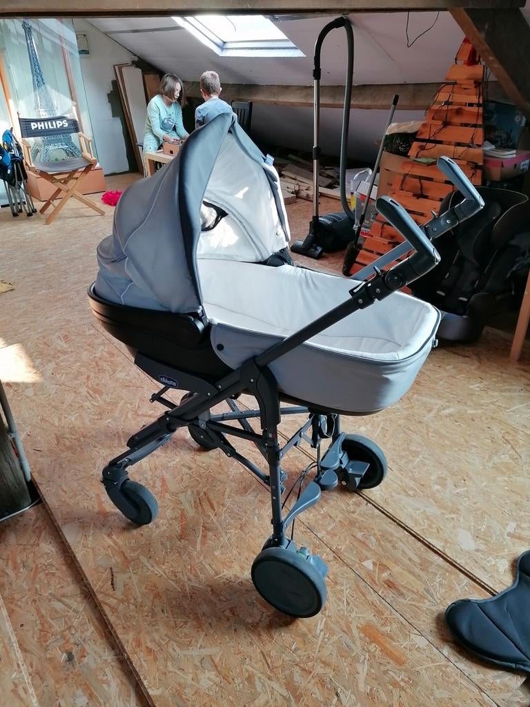 Poussette chicco trio, Enlèvement, Utilisé, Poussette combi, Avec siège auto