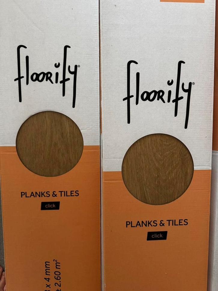 23,4m2 Floorify Apple crumble vinyl vloer, Bricolage & Construction, Planches & Dalles, Neuf, Aggloméré, Synthétique, 10 m²² ou plus