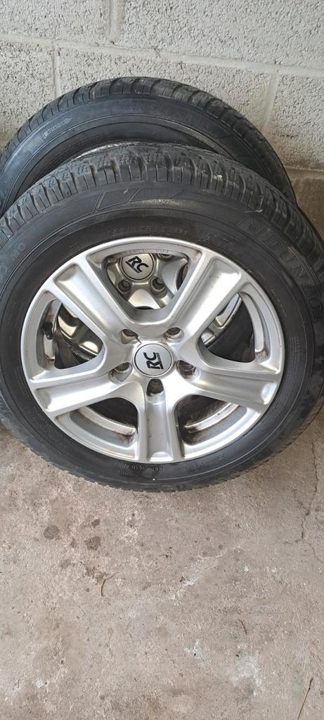 Jantes alu Brock 5X100 new pneus 4saisons 185/65/15., Autos : Pièces & Accessoires, Pneus & Jantes, Pneus et Jantes, 4 Saisons
