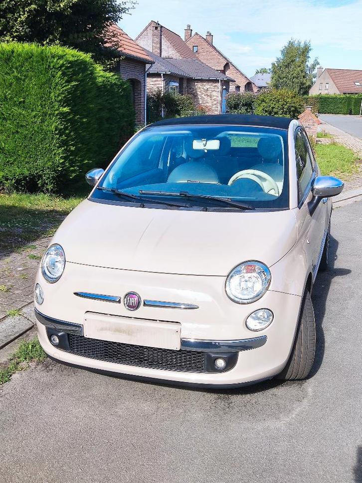 Fiat 500c cabriolet 1.2 essence, Autos, Fiat, Particulier, Bluetooth, Essence, Euro 6, Cabriolet, Beige, Beige