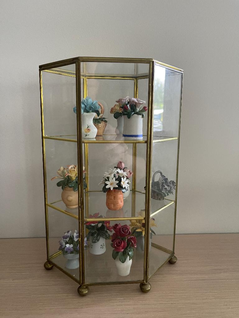 Miniatuur porseleinen bloempotjes Franklin Mint, Ophalen, Zo goed als nieuw