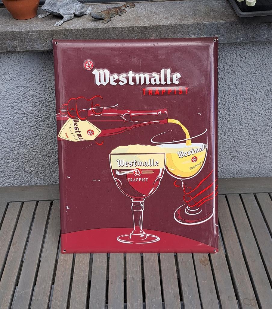 Westmalle trappist reclame, Verzamelen, Merken en Reclamevoorwerpen, Ophalen of Verzenden, Gebruikt, Reclamebord