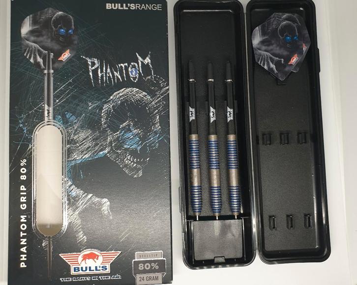 Darts pijlen Bull's Phantom Grip 80% - 24 gram, Sport en Fitness, Darts, Gebruikt, Pijlen, Ophalen of Verzenden