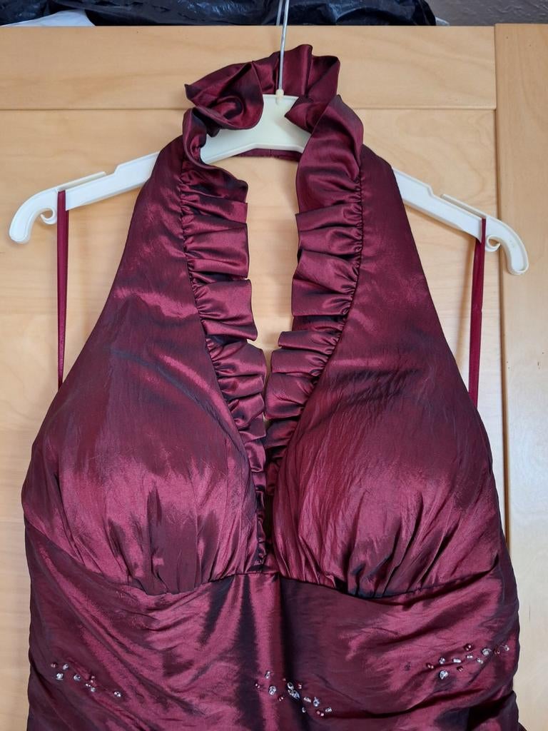 Bourgondische avondjurk. Maat 42, Kleding | Dames, Overige kleuren, Maat 42/44 (L), Fashion new york, Ophalen of Verzenden