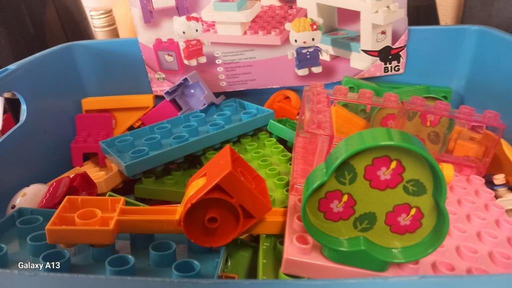 box duploblokken en gezelschapsspelen +. cdspeler+ muziek, Ophalen