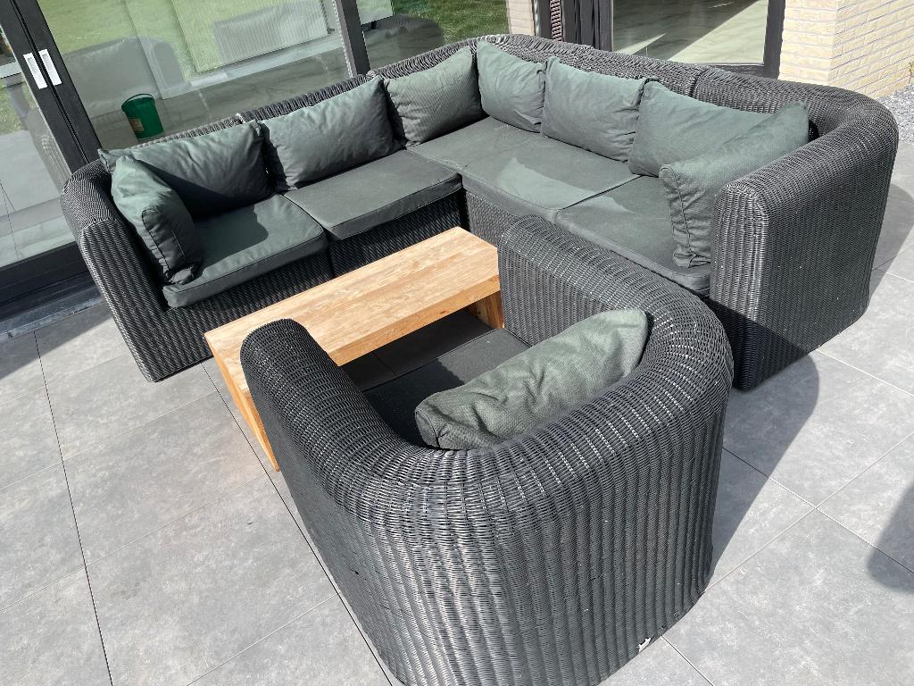 Loungeset, Ophalen, Zo goed als nieuw, Wicker, Loungeset
