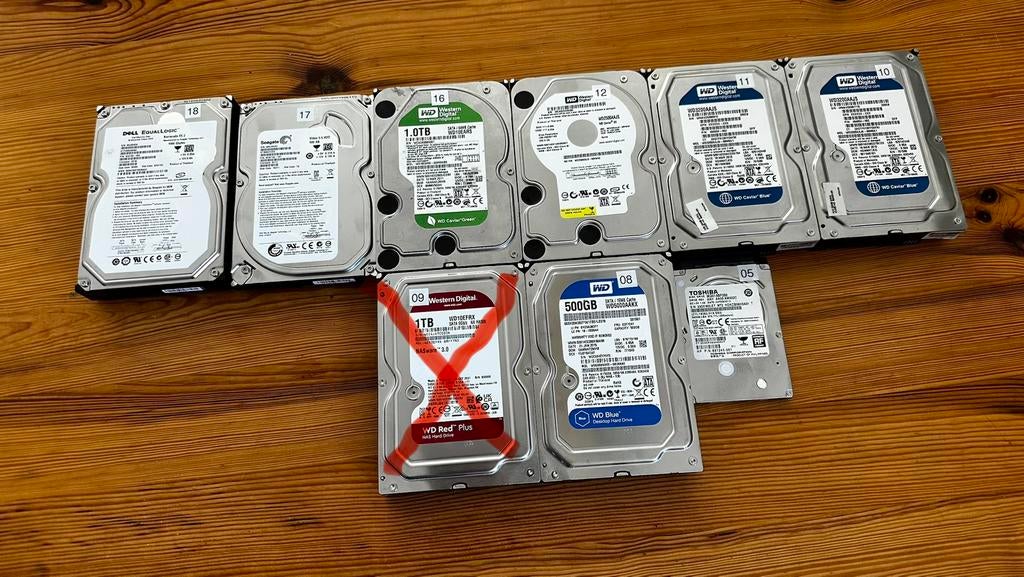 Partij harde schijven (getest, werken goed) MASSAKORTING, Computers en Software, Harde schijven, Intern, Gebruikt, Ophalen of Verzenden