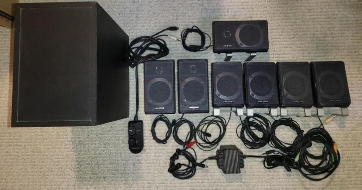 Creative Inspire T7900 EAX 7.1 Surround Speakers, Informatique & Logiciels, Enceintes Pc, Comme neuf, Autres canaux, Enlèvement