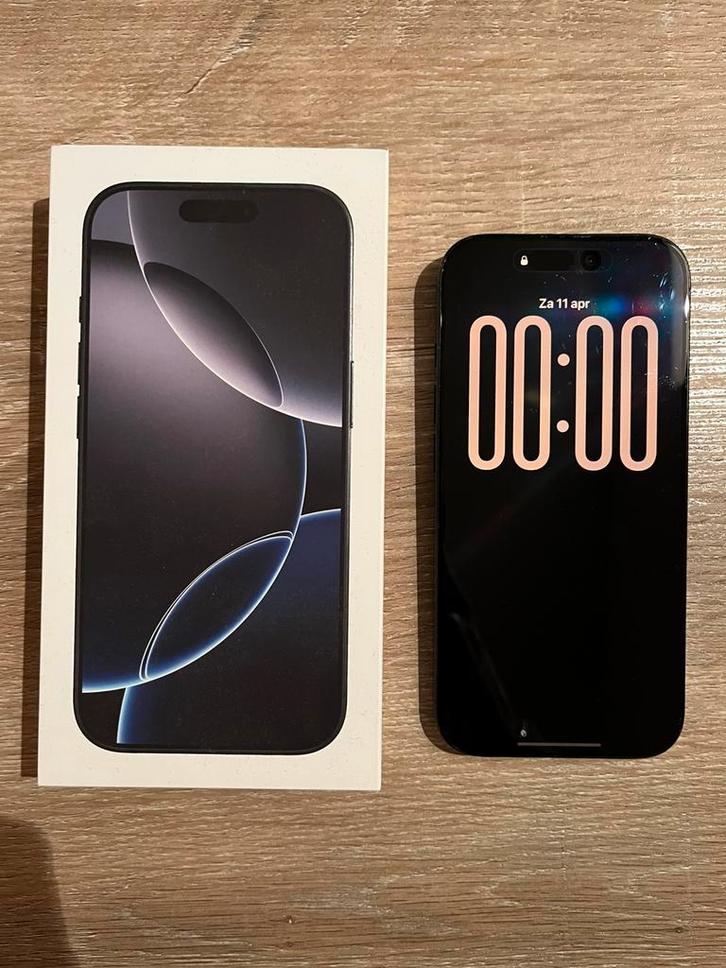 Iphone 16 Pro - 128GB - Black Titanium, Télécoms, Téléphonie mobile | Apple iPhone, Comme neuf, 128 GB, Sans abonnement, Sans simlock