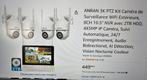 Kit caméras vidéo surveillance  Wifi avec enregistrement, TV, Hi-fi & Vidéo, Caméras de surveillance, Enlèvement ou Envoi, Comme neuf