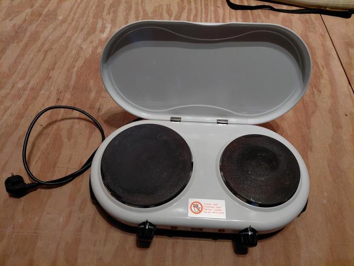 Draagbare Kookplaat voor Camping of Studentenkamer - 2 Pits, Elektronische apparatuur, Kookplaten, Elektrisch, Ophalen