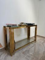 Console dorée vitrée, Maison & Meubles, Enlèvement, Comme neuf