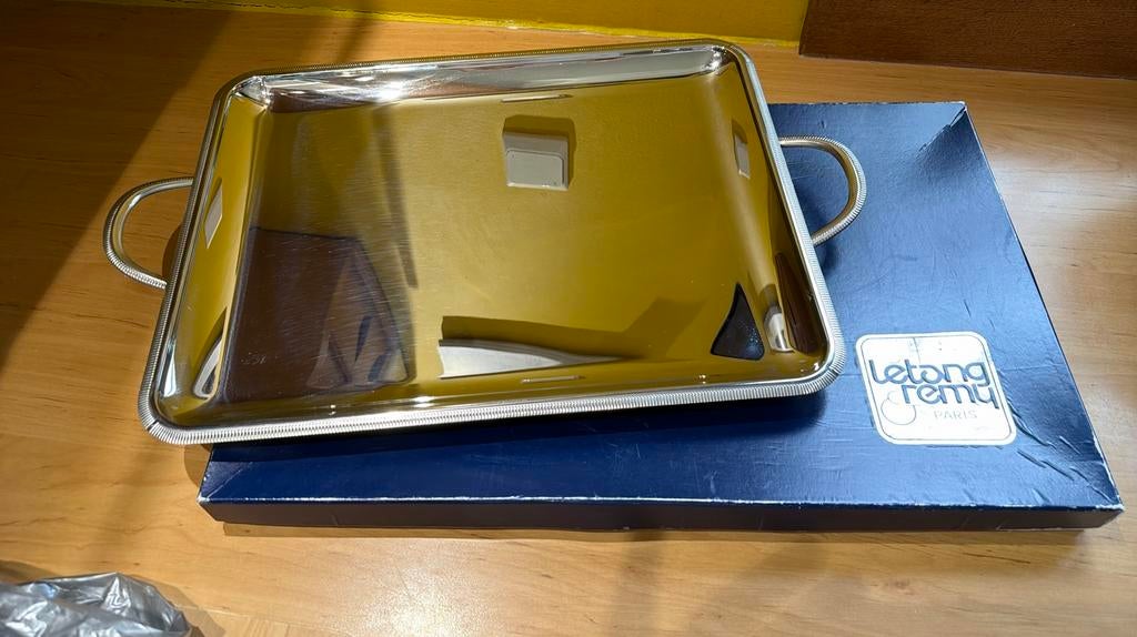 Letang & Remy stalen dienblad 35/45 cm, Ophalen of Verzenden, Zo goed als nieuw