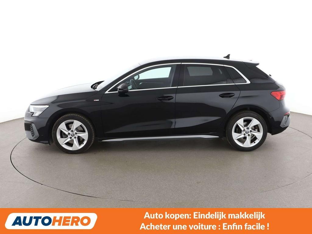 Audi A3 35 TFSI S line (bj 2020), Auto's, Audi, Stof, Zwart, 5 deurs, Adaptive Cruise Control