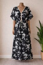 Zwart witte maxi jurk, Kleding | Dames, Verzenden, Zwart