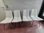 4 witte stoelen Xooon voor € 60, Maison & Meubles, Chaises, Enlèvement, Utilisé, Blanc