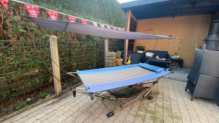 Inklapbaar hangmat, Tuin en Terras, Hangmatten, Zo goed als nieuw, Eenpersoons, Inklapbaar, Buiten, Ophalen