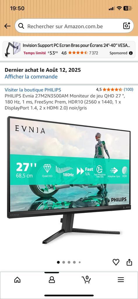 Écran PC Philips Evnia 27 pouces, Computers en Software, Monitoren, Zo goed als nieuw, Ophalen