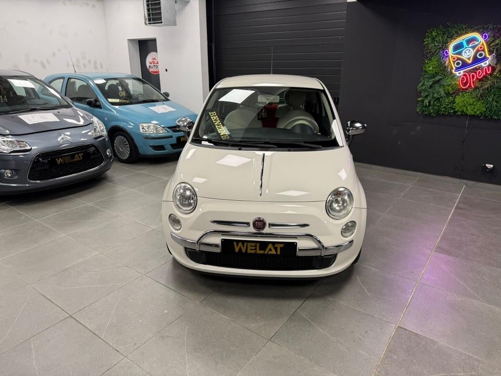 FIAT 500 1.2 LITER BENZINE TOP STAAT, Auto's, Bluetooth, 1242 cc, Wit, 70 kW