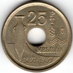 Espagne : 25 pesetas 1997 Melilla communautés autonomes Espa, Enlèvement ou Envoi, Belgique, Monnaie en vrac