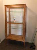 Vitrine unique - design - fabricant de meubles - Atelier 4D, 25 à 50 cm, Avec porte(s), Chêne, Comme neuf
