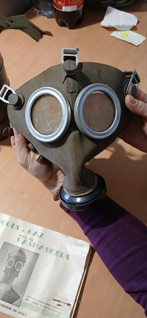 Rubber gasmasker 1939, Antiek en Kunst, Ophalen of Verzenden