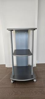 Grijs TV kastje meubel op wieltjes, Ophalen, Gebruikt