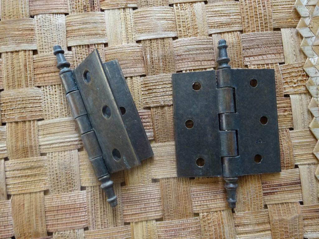 2 paumelles "vieux bronze", Enlèvement, Charnière