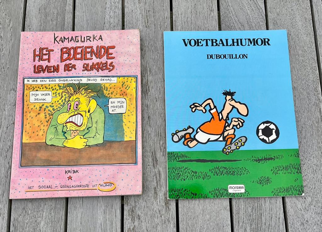Set van 2 humoristische stripalbums: Kamagurka en Dubouillon, Boeken, Strips | Comics, Zo goed als nieuw, Ophalen