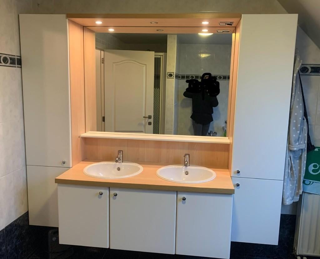 Badkamermeubel met spiegel, Ophalen, Zo goed als nieuw, Overige typen