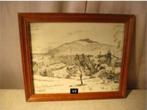 Beau dessin à la plume « Vue de la colline » - JP Josso, Enlèvement ou Envoi