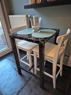 2 Ingolf krukken met tafel, Ophalen, Gebruikt, Met voetsteun, Hout