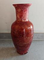 Gemarmerde vaas, bordeauxrood en goud, hoogte 30cm, Enlèvement