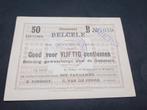 Noodgeld 50 centiemen Belsele 1914, Postzegels en Munten, Ophalen of Verzenden