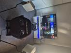 Ps4 met stoel, stuur pedalen, tv, surround systeem, tv kast, Ophalen, Zo goed als nieuw, Met 2 controllers, Met games