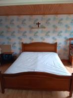 1 OCCASIE EIKEN BED, Ophalen, Gebruikt, Bruin, Tweepersoons