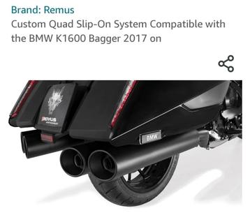 BMW K1600 BAGGER REMUS UITLAAT beschikbaar voor biedingen