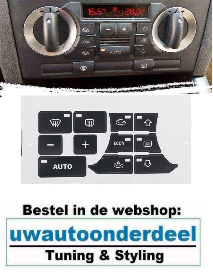 Airco Clima Paneel Reparatie Sticker Geschikt voor Audi A3 S, Autos : Divers, Tuning & Styling, Envoi