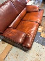 Fauteuil 2 places cuir véritable, Enlèvement, Comme neuf, Cuir