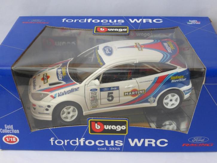 Ford Focus WRC 2000 van Burago 1/18, Hobby en Vrije tijd, Modelauto's | 1:18, Zo goed als nieuw, Auto, Burago, Ophalen