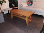 Handgemaakte salontafel uit bielzen, Huis en Inrichting, Tafels | Salontafels, Ophalen, Gebruikt, 100 tot 150 cm, Eikenhout