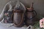 Oude houten Himachal pot Nepalese kruik, Enlèvement ou Envoi