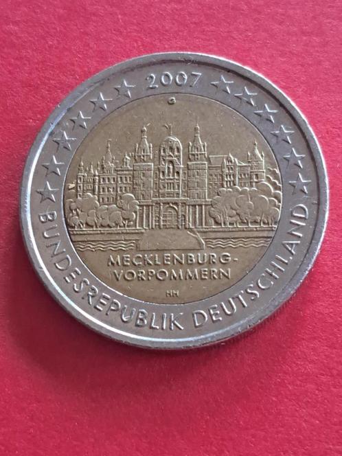 2007 Allemagne 2 euros G Karlsruhe Mecklembourg-Poméranie, Timbres & Monnaies, Monnaies | Europe | Monnaies euro, Monnaie en vrac