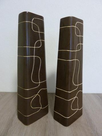 Keramiek // aardewerk vaas (koppel 38cm -37cm), Enlèvement